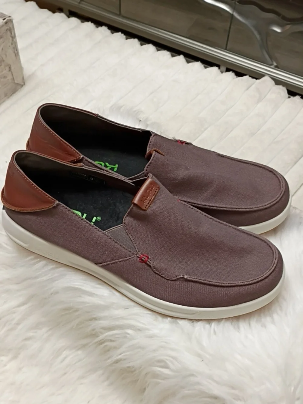 Kuru Pace Walnut Brown Orthopedic Arch Supportive Slip On Deck Shoes 9.5M